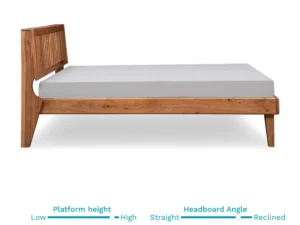 furlenco | sara solid wood queen bed with momkin bedside table