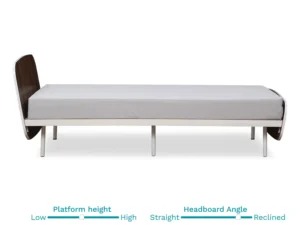furlenco | blanca engineered wood single bed with 6" premium mattress