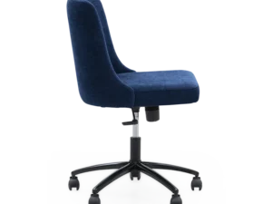 furlenco | dualo upholstered study chair in sapphire blue color