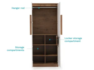 furlenco | hugo engineered wood 1 door wardrobe without mirror