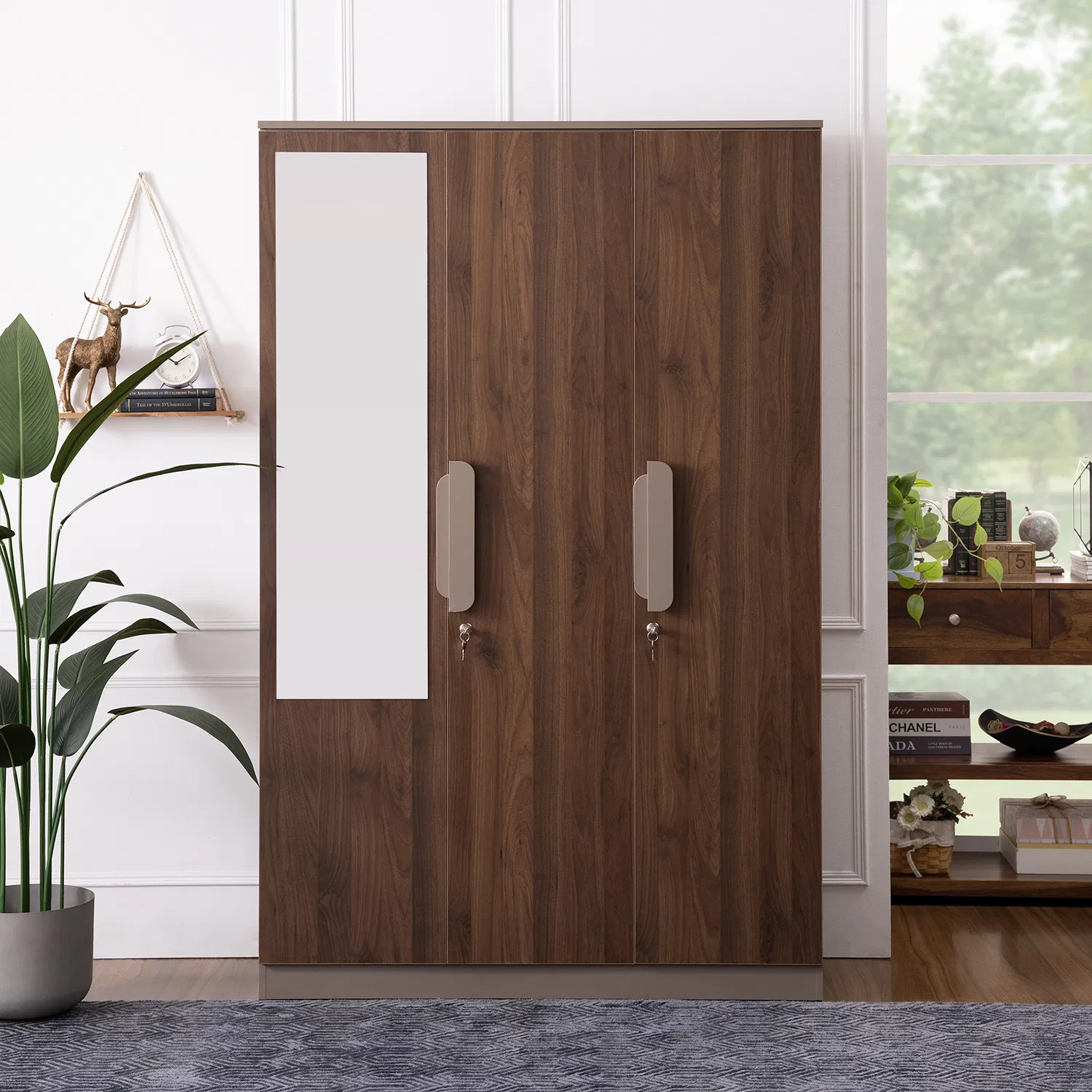 furlenco | lana engineered wood 2 door wardrobe with mirror in teak finish (copy) furlenco | lana engineered wood 2 door wardrobe with mirror in teak finish (copy)
