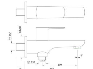 jaquar | commode | 2 way bib cock chrome