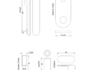 jaquar | basin faucet | exposed part kit of single concealed stop cock chrome
