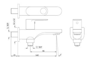 jaquar | commode | 2 way bib cock chrome