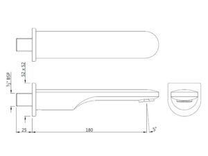 jaquar | bath | bathtub spout chrome