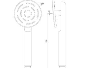 jaquar | bath | maze hand shower 95mm round shape chrome