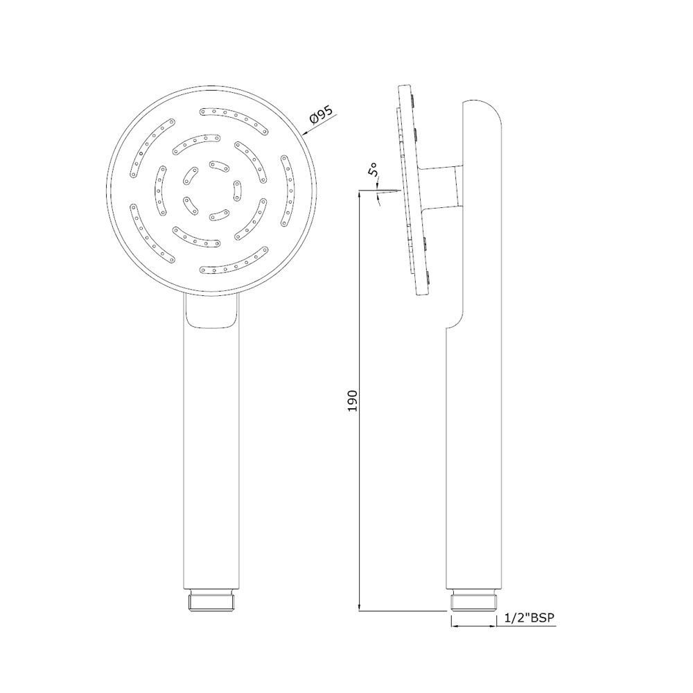 jaquar | bath | maze hand shower 95mm round shape chrome jaquar | bath | maze hand shower 95mm round shape chrome