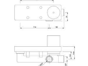 jaquar | allied | concealed body for single lever basin mixer wall mounted