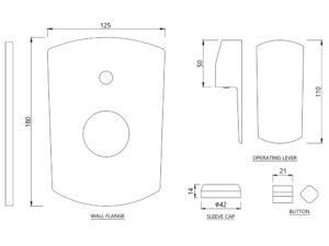 jaquar | batht | single lever exposed parts kit of diverter chrome