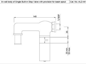 jaquar | allied | regular body of single concealed stop cock