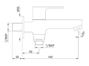 jaquar | commode |two way bib cock