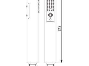 jaquar | bath | hand shower round shape straight design dual flow