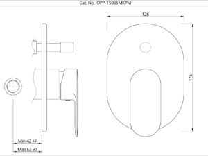 jaquar | bath | single lever exposed part kit of diverter chrome