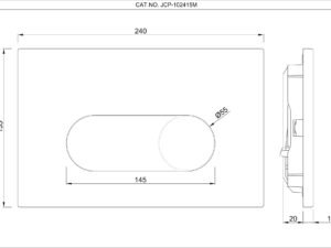 jaquar | commode | control plate ornamix prime chrome