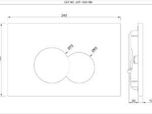 jaquar | commode | control plate opal chrome