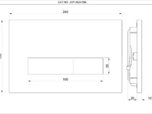 jaquar | commode | control plate kubix chrome