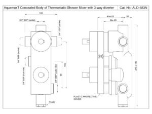 jaquar | allied | aquamax concealed body of thermostatic shower mixer
