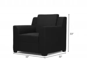 cityfurnish | erica upholstered single seater sofa in charcoal color