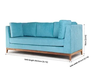 rentomojo | brooklyn fabric 3 seater sofa