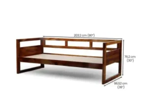 cityfurnish | hugo solid wood sofa cum bed with 4 inches mattress