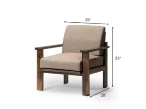 cityfurnish | athena wooden single seater sofa