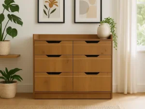 rentomojo | rian dresser table with stool(sonoma oak) (copy)