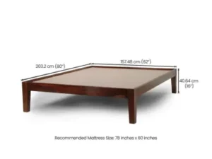 cityfurnish | hugo solid wood queen size double bed
