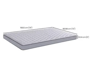 cityfurnish | premium spring mattress king bed ( 78 x 72 x 6 inches )