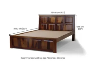 cityfurnish | alexa solid wood queen size double bed