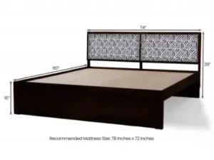 cityfurnish | siesta solid wood king size double bed