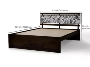 cityfurnish | siesta solid wood queen size double bed
