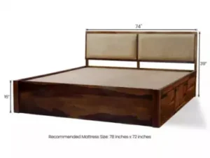 cityfurnish | vesta king bed with hydraulic storage