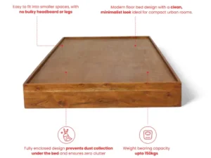 rentomojo | atticus wooden single platform bed