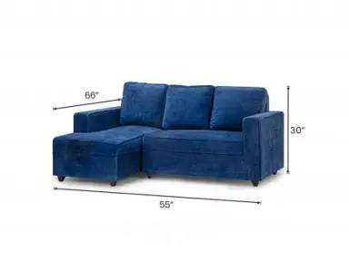 cityfurnish | daisy upholstered l shaped sofa in blue color cityfurnish | daisy upholstered l shaped sofa in blue color