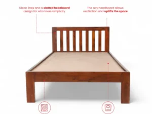 rentomojo | aurora wooden single bed