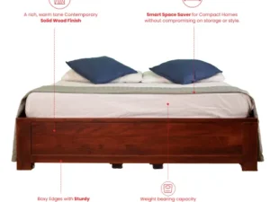 rentomojo | hiber wooden queen storage bed (6x5)
