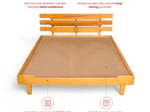 rentomojo | kipper wooden queen bed
