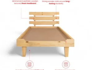 rentomojo | kipper wooden single bed