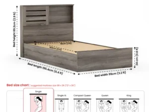 rentomojo | rian engineered wood non storage single bed