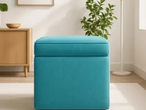 rentomojo | roma fabric 1 seater sofa (dark blue) (copy)