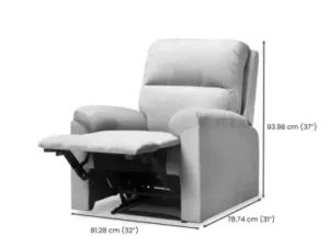 cityfurnish | erica fabric recliner in grey color