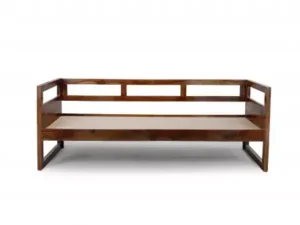 cityfurnish | hugo solid wood sofa cum bed with 4 inches mattress