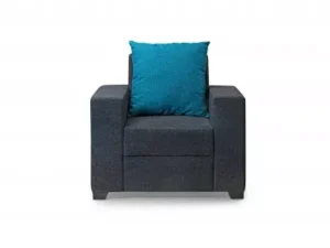 cityfurnish | hugo upholstered single seater sofa in blue color (copy)