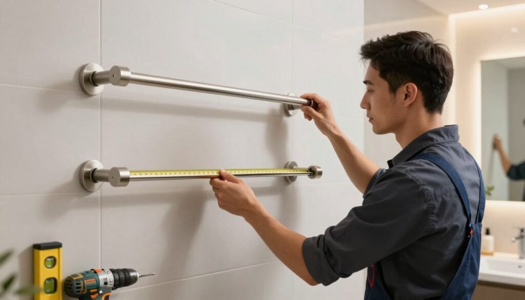 towel bar installation