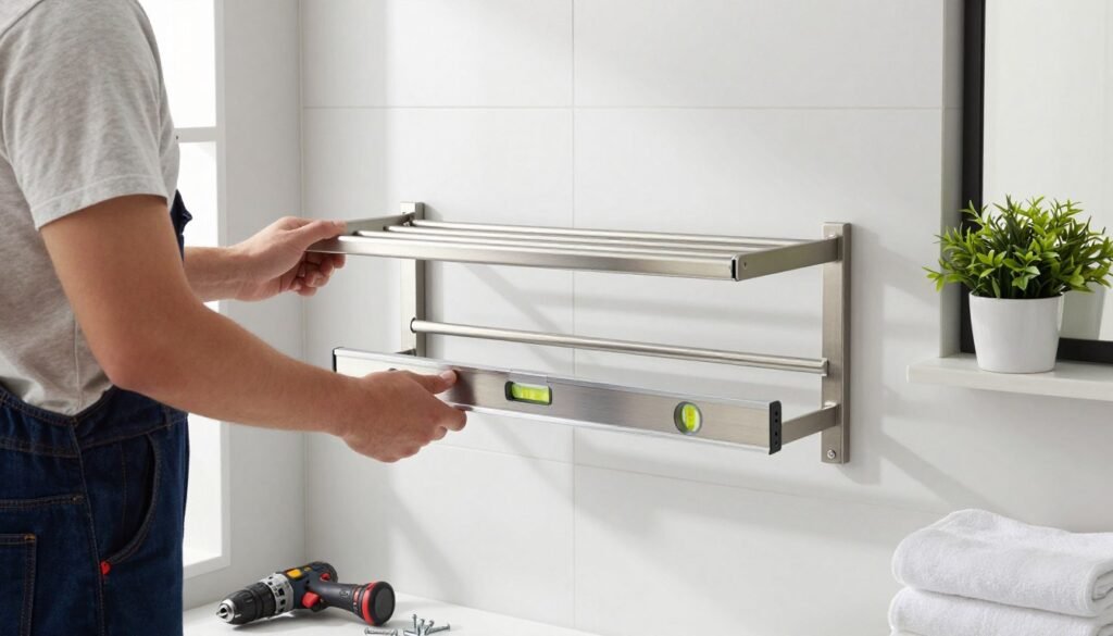 towel rack installation