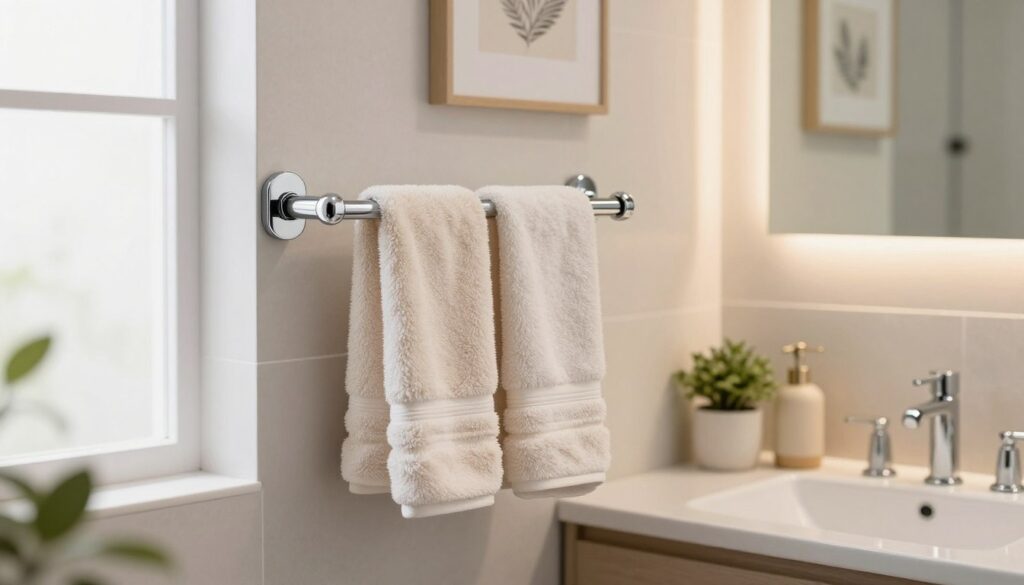 wall-mounted towel bar
